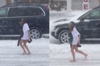 WATCH: Cheating Wife Caught Running Home In The Snow. Try not to gasp when you see the VIDEO